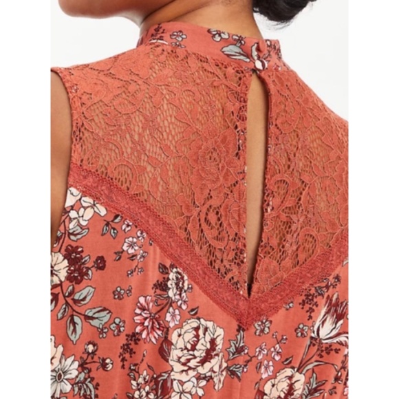 ๐ Soft Rust Floral Trapeze Mini Dress 2 2X NWT Torrid New! - Picture 4 of 8